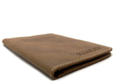 HAARLEM Unisex DERMA 21751 Leather Passport Cover Brown